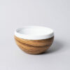 bol en porcelaine de limoges et bois précieux